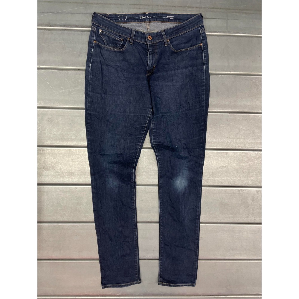 Levis Bold Curve Jeans Womens 33X33 Blue Dark Wash Denim Modern Rise‎ Skinny